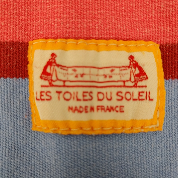 Les Toiles Du Soleil French Fabric Multicolored Stripped Apron Unisex - Picture 8 of 13